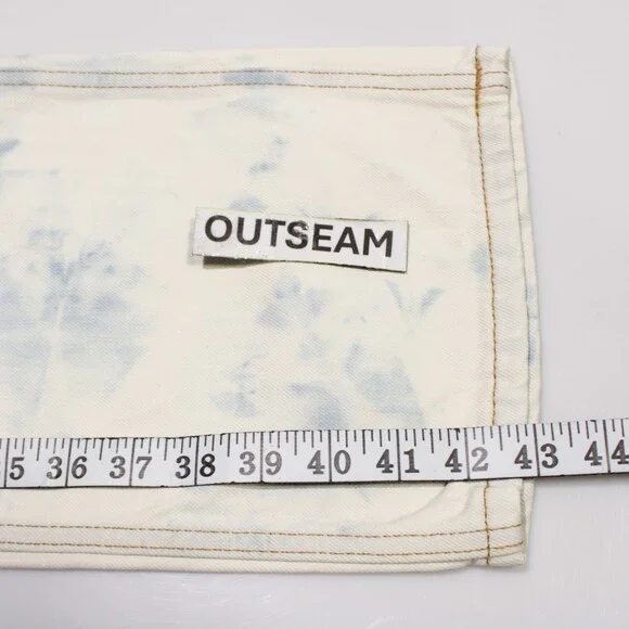 Re/Done NWD Jeans Size 26 US 90s High Rise Loose Sunbleached Off-White / Blue
